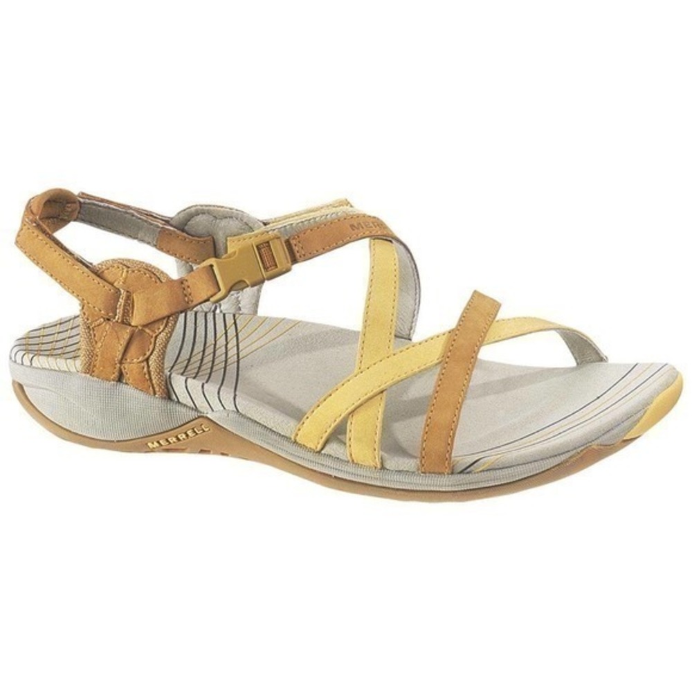 Merrell womens aster sport sandals ginger leather uppers cushion sole size 11